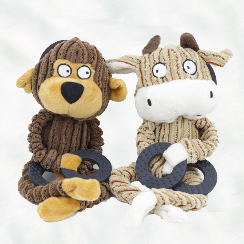 강아지장난감,강아지인형 - 질긴장난감 까칠한원숭이 &amp; 송아지